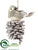 Bird Ornament - Brown Whitewashed - Pack of 6