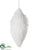 Beaded Feather Finial Ornament - White - Pack of 12