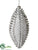 Beaded Spiky Finial Ornament - Silver - Pack of 12