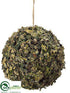 Silk Plants Direct Ball Ornament - Green Brown - Pack of 12