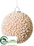 Silk Plants Direct Ball Ornament - Peach - Pack of 6
