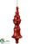 Finial Ornament - Red - Pack of 12