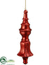 Silk Plants Direct Finial Ornament - Red - Pack of 12