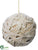 Ball Ornament - Natural Snow - Pack of 6
