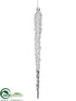 Silk Plants Direct Icicle Ornament - Clear - Pack of 24