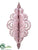 Beaded Swirl Finial Ornament - Pink - Pack of 12