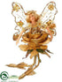 Silk Plants Direct Ball Ornament - Gold - Pack of 4