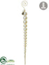 Silk Plants Direct Pearl Icicle Ornament - Pearl - Pack of 6
