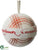 Ball Ornament - Beige Red - Pack of 12