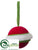 Ball Ornament - Red White - Pack of 12