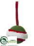 Silk Plants Direct Ball Ornament - Green White - Pack of 12