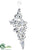 Drop Ornament - Clear Silver - Pack of 6