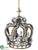Rhinestone Crown Ornament - Antique Pearl - Pack of 4
