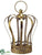 Crown Ornament - Gold - Pack of 8