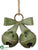 Bell Ornament - Green Antique - Pack of 12