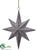Star Ornament - Gray - Pack of 6
