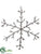 Snowflake Ornament - Brown Whitewashed - Pack of 24