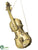 Violin Ornament - Gold Antique - Pack of 6