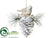 Bird Ornament - Beige Antique - Pack of 6