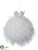 Furry Ball Ornament - White - Pack of 6