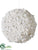 Glitter, Beaded Ball Ornament - White - Pack of 4