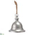 Bell Ornament - Silver Antique - Pack of 6