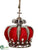 Pearl, Rhinestone Crown Ornament - Gold Pearl - Pack of 2