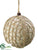 Jute, Crochet Ball Ornament - Beige Natural - Pack of 4