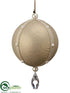 Silk Plants Direct Pearl Ball Ornament - Gold Clear - Pack of 2
