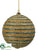 Jewel Ball Ornament - Peacock Gold - Pack of 6