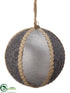 Silk Plants Direct Ball Ornament - Silver Brown - Pack of 12