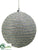 Jewel Cord Ball Ornament - Silver - Pack of 4