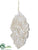 Lace Finial Ornament - White Natural - Pack of 36