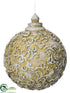 Silk Plants Direct Ball Ornament - Mauve Gold - Pack of 12