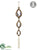 Rhinestone, Pearl Drop Ornament - Gold Antique - Pack of 6