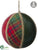 Plaid Ball Ornament - Red Green - Pack of 6