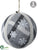 Snowflake Ball Ornament - Gray White - Pack of 6