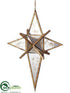 Silk Plants Direct Star Ornament - Gold Antique - Pack of 2