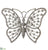 Rhinestone Butterfly With Pin - Clear - Pack of 6