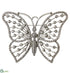 Silk Plants Direct Rhinestone Butterfly With Pin - Clear - Pack of 6