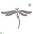 Rhinestone Dragonfly With Pin - Clear - Pack of 6
