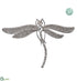 Silk Plants Direct Rhinestone Dragonfly With Pin - Clear - Pack of 6