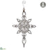 Silk Plants Direct Rhinestone Drop Ornament - Clear - Pack of 6