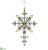 Rhinestone Starburst Ornament - Jade Silver - Pack of 6