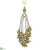 Silk Plants Direct Rhinestone Drop Ornament - Gold Amber - Pack of 6