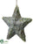 Leaf Star Ornament - Green Silver - Pack of 24