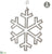 Rhinestone Snowflake Ornament - Silver Clear - Pack of 4