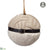 Knitted, Fur Ball Ornament With Buckle - Beige White - Pack of 12