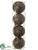 Beaded Ball Ornament - Bronze Glittered - Pack of 12