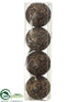 Silk Plants Direct Beaded Ball Ornament - Bronze Glittered - Pack of 12